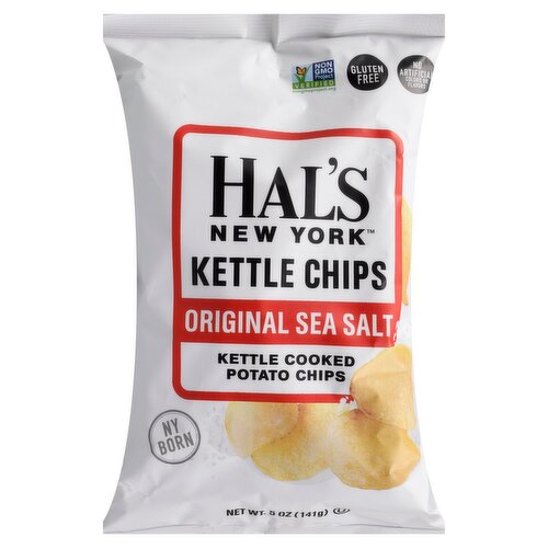 Hal's New York Original Sea Salt Kettle Cooked Potato Chips, 5 oz