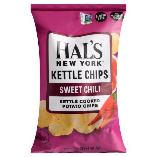 Hal's New York Sweet Chili Kettle Cooked Potato Chips, 5 oz