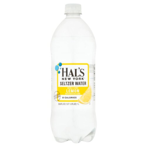 Hal's New York Lemon Seltzer Water, 33.8 fl oz