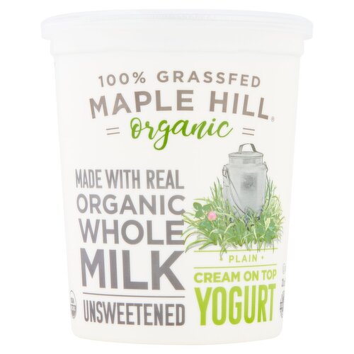 Maple Hill 100% Grassfed Organic Unsweetened Plain Yogurt, 32 oz