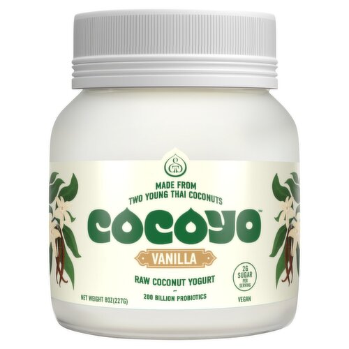 Cocoyo Vanilla Raw Coconut Yogurt, 8 oz