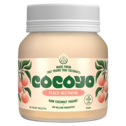 Cocoyo Peach Nectarine Raw Coconut Yogurt, 8 oz