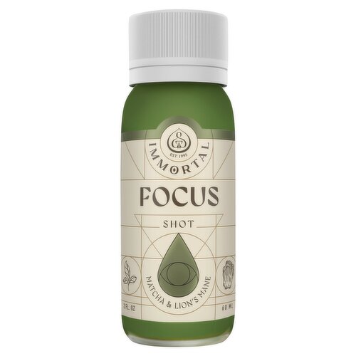 GT's Living Foods Matcha & Lion's Mane Immortal Focus Shot, 2 fl oz