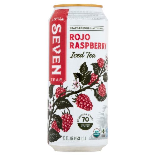 Seven Teas Organic Rojo Raspberry Iced Tea, 16 fl oz