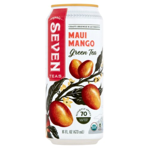 Seven Teas Organic Maui Mango Green Tea, 16 fl oz