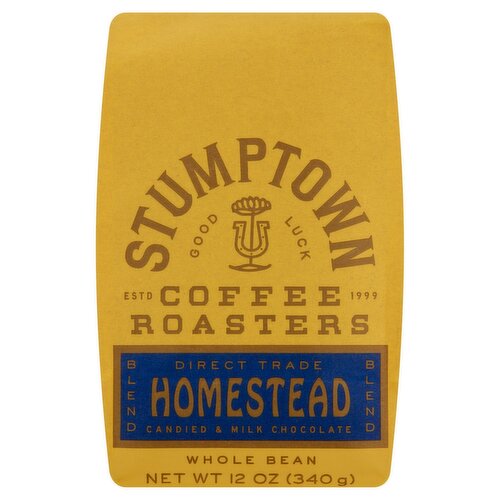 Stumptown Соffее Roasters Homestead Candied & Milk Chocolate Blend Whole Bean Coffee, 12 oz