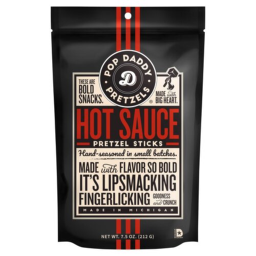 Pop Daddy Pretzels Hot Sauce Pretzel Sticks, 7.5 oz