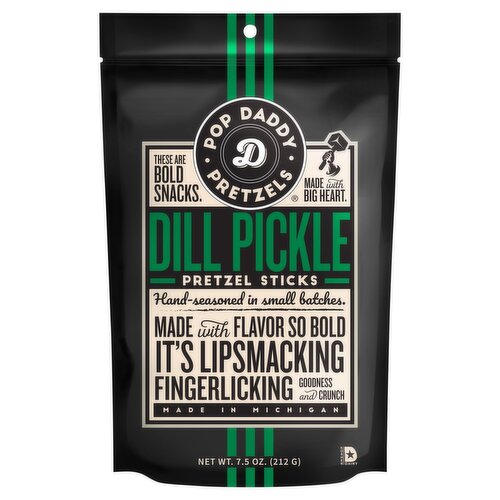 Pop Daddy Pretzels Dill Pickle Pretzel Sticks, 7.5 oz
