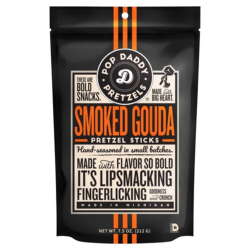 Pop Daddy Pretzels Smoked Gouda Pretzel Sticks, 7.5 oz