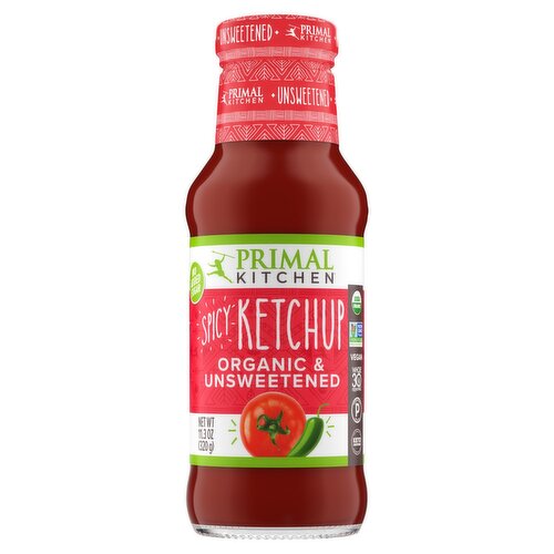 Primal Kitchen Organic & Unsweetened Spicy Ketchup, 11.3 oz