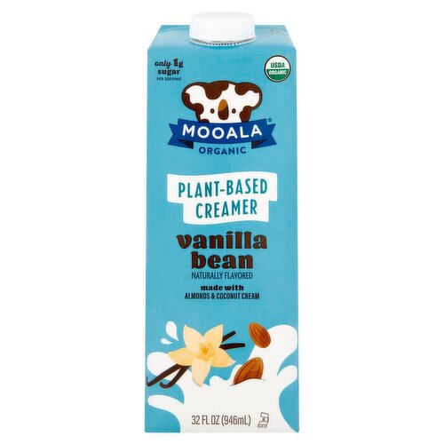 Mooala Organic Vanilla Bean Plant-Based Creamer, 32 fl oz