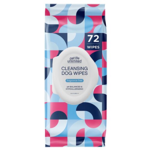 Pet Life Unlimited Cleansing Dog Wipes, 72 count