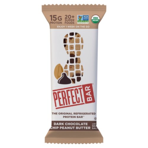 Perfect Bar Dark Chocolate Chip Peanut Butter with Sea Salt Protein Bar, 2.3 oz