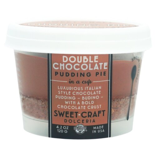 Sweet Craft Dolceria Double Chocolate Pudding Pie in a Cup, 4.2 oz
