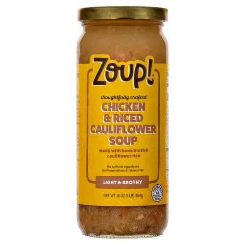 Zoup! Light & Brothy Chicken & Riced Cauliflower Soup, 16 oz
