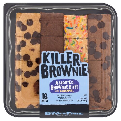 Killer Brownie Assorted Brownie Bites with Caramel, 16 count, 28 oz