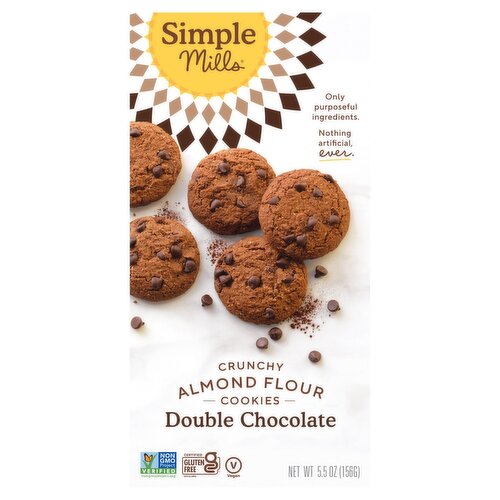 Simple Mills Crunchy Almond Flour Double Chocolate Cookies, 5.5 oz