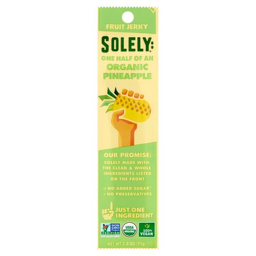 Solely Organic Pineapple Fruit Jerky, 0.8 oz