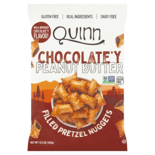 Quinn Chocolate'y Peanut Butter Filled Pretzel Nuggets, 6.5 oz