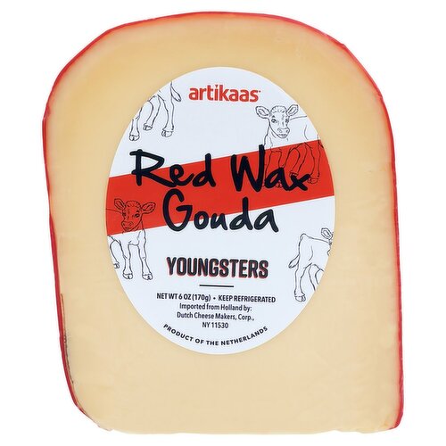 Artikaas Youngsters Red Wax Gouda, 6 oz