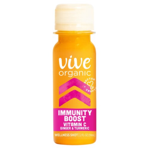 Vive Organic Immunity Boost Vitamin C Ginger & Turmeric Wellness Shot, 2 fl oz