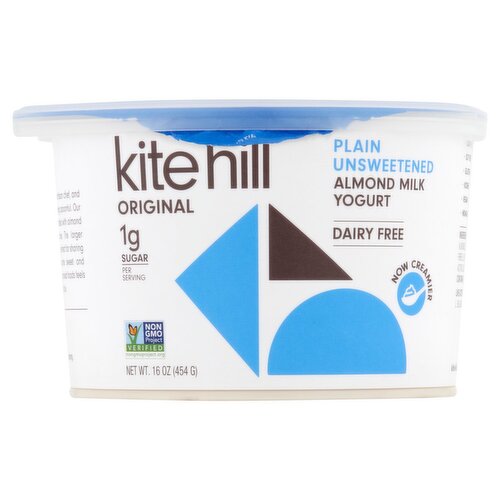 Kite Hill Original Plain Unsweetened Almond Milk Yogurt, 16 oz