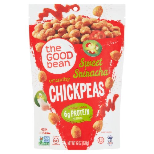 The Good Bean Sweet Sriracha Crunchy Chickpeas, 6 oz