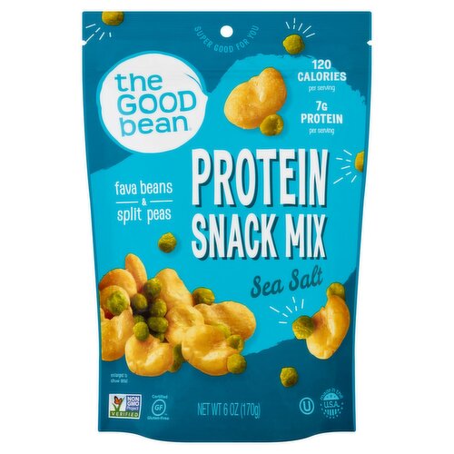 The Good Bean Sea Salt Protein Snack Mix, 6 oz