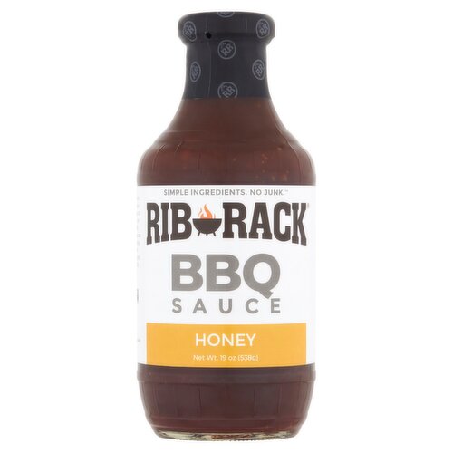 Rib Rack Honey BBQ Sauce, 19 oz