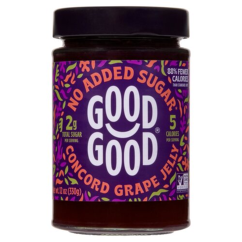 Good Good No Added Sugar Concord Grape Jelly, 12 oz