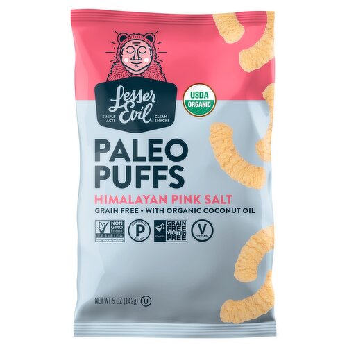 Lesser Evil Himalayan Pink Salt Paleo Puffs, 5 oz