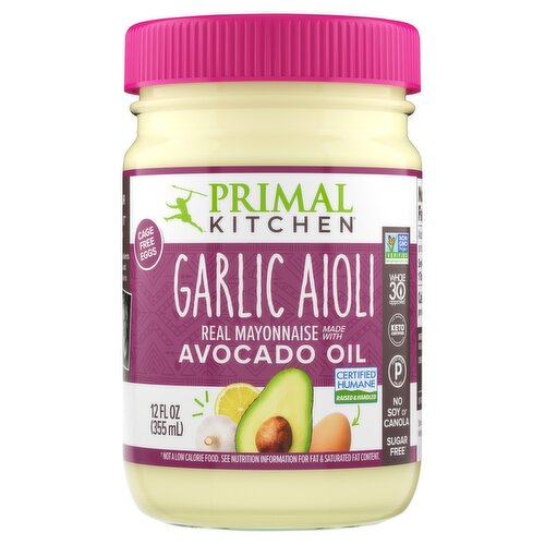 Primal Kitchen Garlic Aioli Real Mayonnaise, 12 fl oz