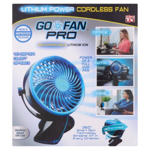 Go Fan Pro Rechargeable Lithium Power Cordless Fan