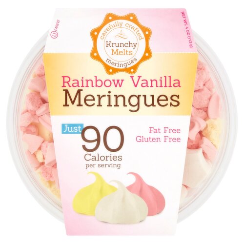 Krunchy Melts Rainbow Vanilla Meringues, 4 oz