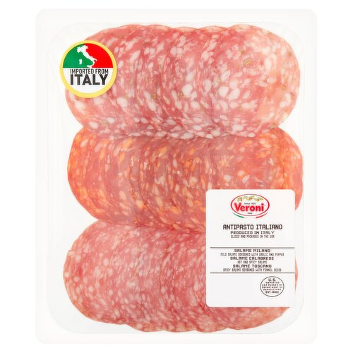 Veroni Salame Milano, Calabrese, Toscano Antipasto Italiano, 4 oz