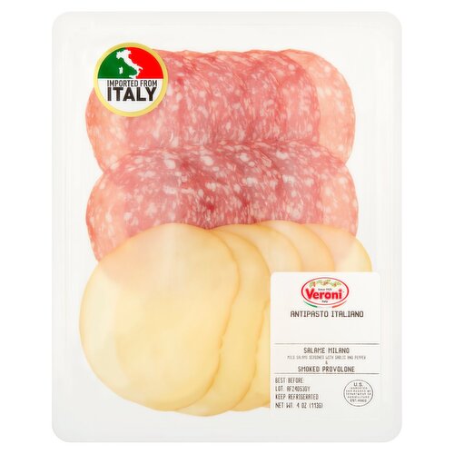 Veroni Salame Milano & Smoked Provolone Antipasto Italiano, 4 oz