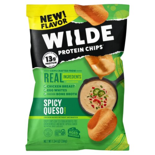 Wilde Spicy Queso Flavor Protein Chips, 1.34 oz