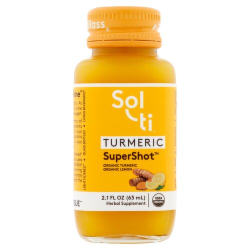 Sol-ti SuperShot Organic Turmeric & Lemon Herbal Supplement, 2.1 fl oz