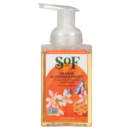 SoF Orange Blossom & Honey Hydrating Foaming Hand Wash with Agave Nectar, 8 fl oz