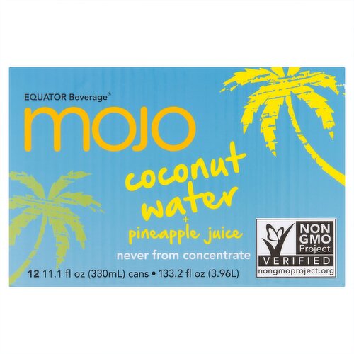 MOJO Coconut Water + Pineapple Juice, 11.1 fl.oz, 12 count
