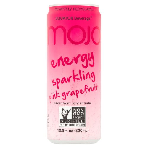 Equator Beverage Mojo Energy Sparkling Pink Grapefruit Juice, 10.8 fl oz