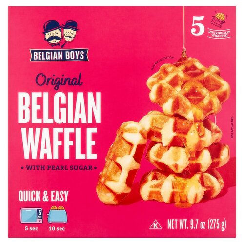 Belgian Boys Original Belgian Waffle, 5 count, 9.7 oz