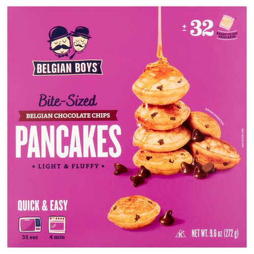 Belgian Boys Bite-Sized Belgian Chocolate Chips Pancakes, 9.6 oz