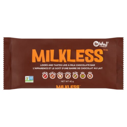 No Whey! Foods Milkless Chocolate Bar, 40g