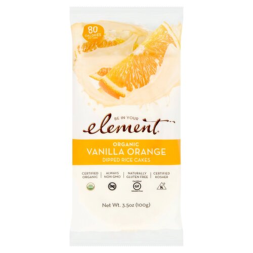 Be In Your Element Organic Vanilla Orange Dipped Rice Cakes, 3.5 oz