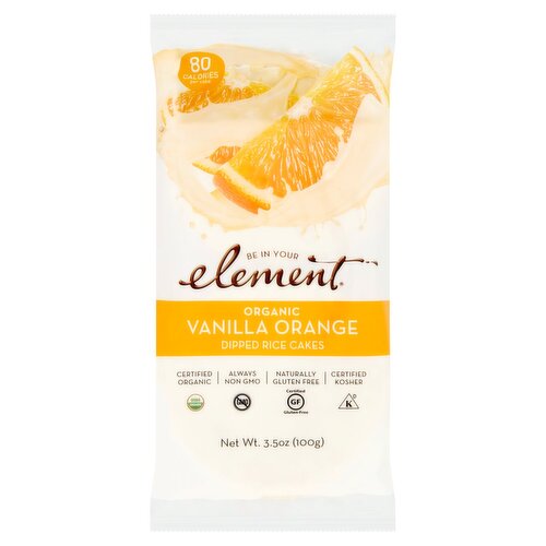 Be In Your Element Organic Vanilla Orange Dipped Rice Cakes, 3.5 oz