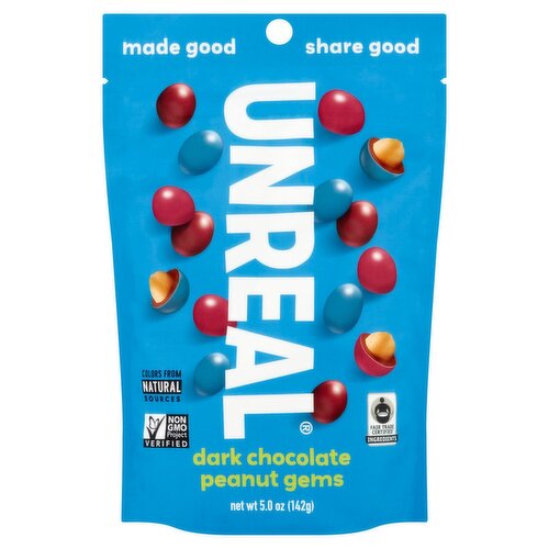 Unreal Dark Chocolate Peanut Gems, 5.0 oz