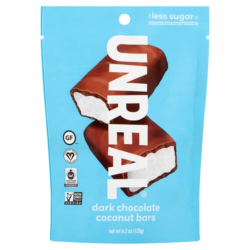 Unreal Dark Chocolate Coconut Bars, 4.2 oz