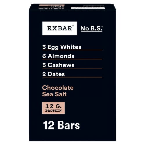 RXBAR No B.S. Chocolate Sea Salt Bars, 1.8 oz