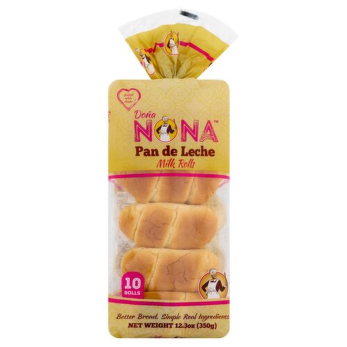 Doña Nona Milk Rolls Bread, 10 count, 12.3 oz